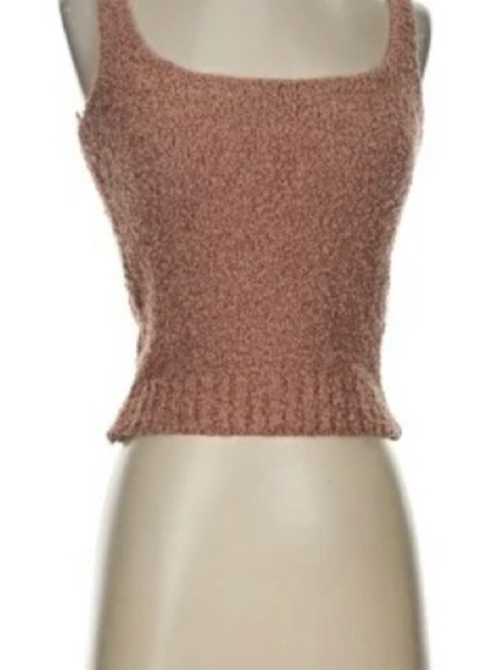 SKIMS Cozy Fuzzy Tank Top in Dusty Rose - Picture 3 of 3